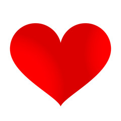 Heart in red.