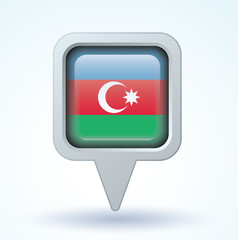 Flag set of Azerbaijan, vector illustration