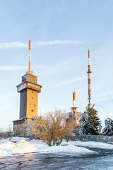 Obraz premium Grosser Feldberg, highest peak of the german Taunus mountains n
