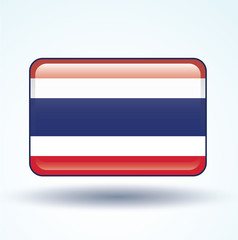 Flag set of Thailand, vector illustration
