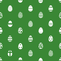 various Easter eggs design seamless green pattern eps10