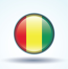 Fototapeta premium Flag set of guinean, vector illustration