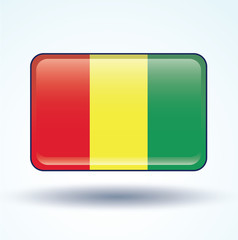 Fototapeta premium Flag set of guinean, vector illustration