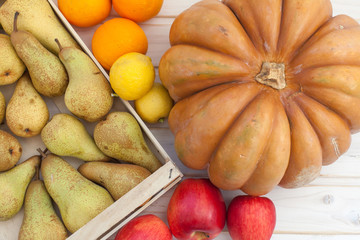 fruits and pumpkin