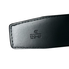 Leather belt size label