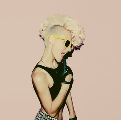  disco punk fashion style hot club party girl