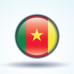 Flag set of cameroon, vector illustration