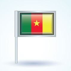 Flag set of cameroon, vector illustration