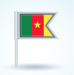 Flag set of cameroon, vector illustration