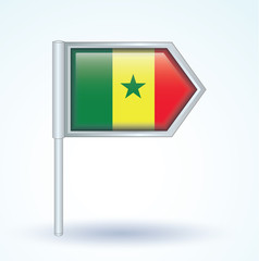 Flag set of Senegal, vector illustration