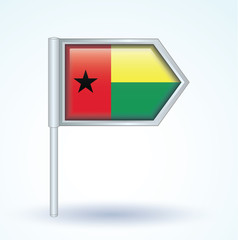 Flag set of guinea bissau, vector illustration