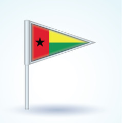 Flag set of guinea bissau, vector illustration