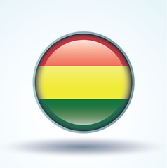 Flag set of Bolivia, vector illustration