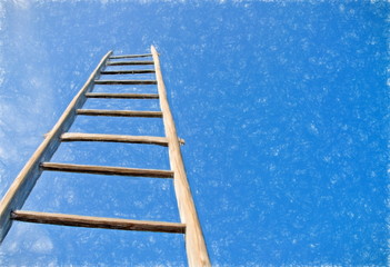 ladder  - illustration based on own photo image