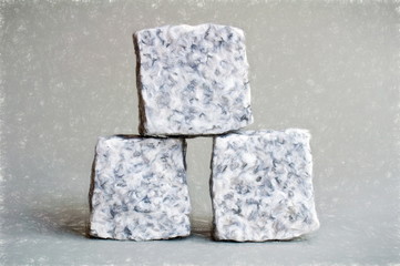 rock cubes  - illustration based on own photo image