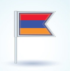 Fototapeta premium Flag set of Armenia, vector illustration