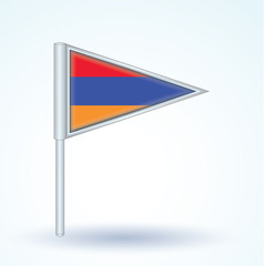 Flag set of Armenia, vector illustration