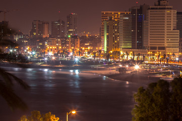 Tel Aviv. Night view from Jaffa