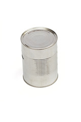 Canned on the white background