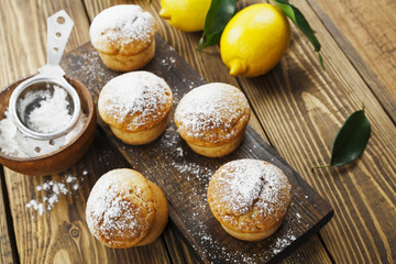 Homemade lemon muffins