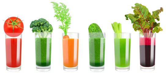Foto auf Acrylglas Frisches Gemüse Gemüsesäfte