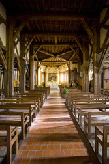 interior of church in Outines, Champagne, France