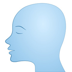 blue head silhouette