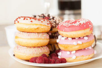 donuts on  plate