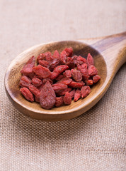 Chinese wolfberry(Lycium barbarum) on white background. goji 