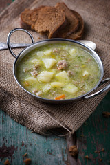 Soup with meat and vegetables