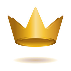 Golden crown, vector