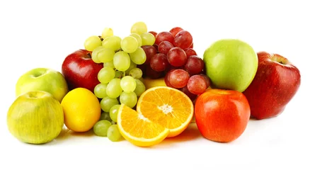 Wall murals Fruits Ripe fruits isolated on white background