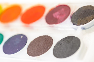 Used water color paint box. Painting Equipment