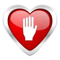 stop valentine icon hand sign