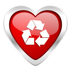 recycle valentine icon recycling sign