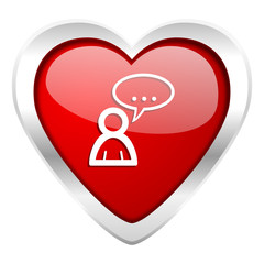 forum valentine icon chat symbol bubble sign