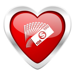 money valentine icon cash symbol