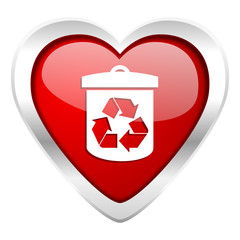 recycle valentine icon recycling sign