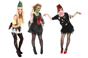 Drei mit Verkleidung