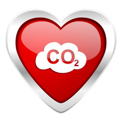 carbon dioxide valentine icon co2 sign