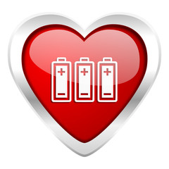 battery valentine icon power sign
