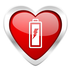 battery valentine icon power sign