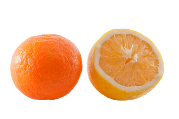 tangerine and lemon
