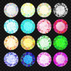 Set of gems. Diamond set