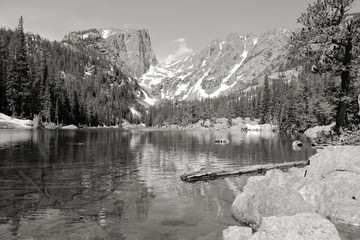 Colorado mountains - black and white