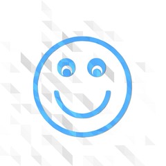 low poly smile symbol