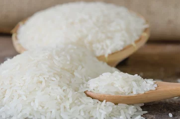 Gordijnen white rice  grains © rakT