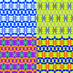 Seamless vector patterns of geometric shapes