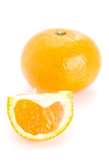 orange slice isolated on a white background
