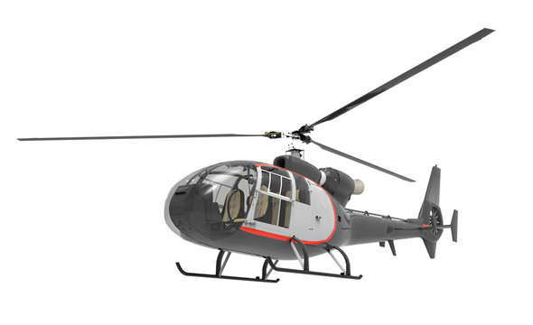 Helicopter isolated on white background